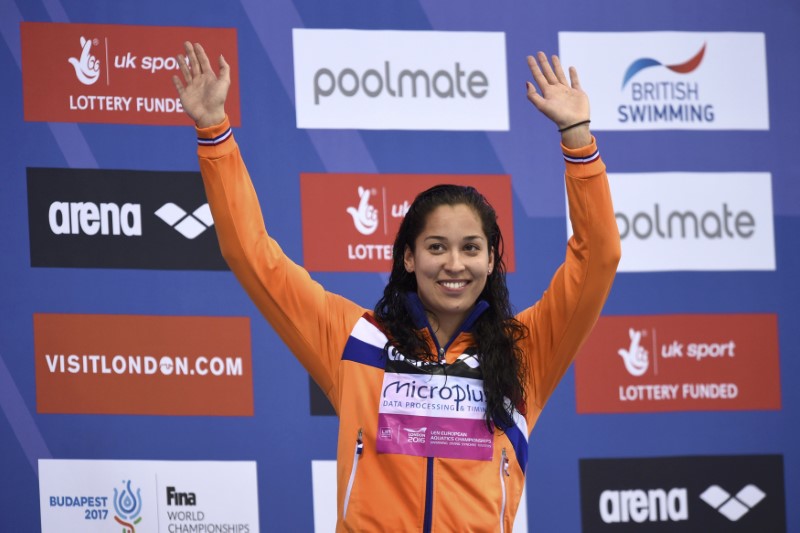 © Reuters. Swimming- European Aquatics Elite Championships- Women's 50m freestyle final.