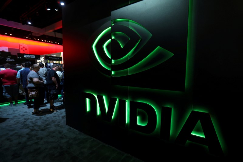 © Reuters. FILE PHOTO: nVIDIA at the E3 2017 Electronic Entertainment Expo in Los Angeles