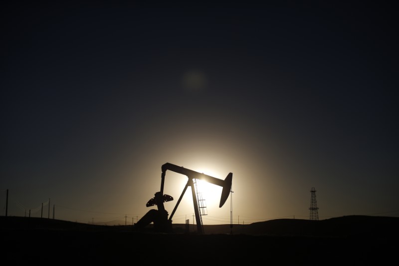 © Reuters. FILE PHOTO - A pump jack is seen at sunrise near Bakersfield