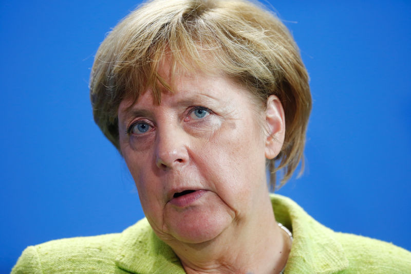 © Reuters. Chanceler da Alemanha, Angela Merkel, durante coletiva de imprensa em Berlim