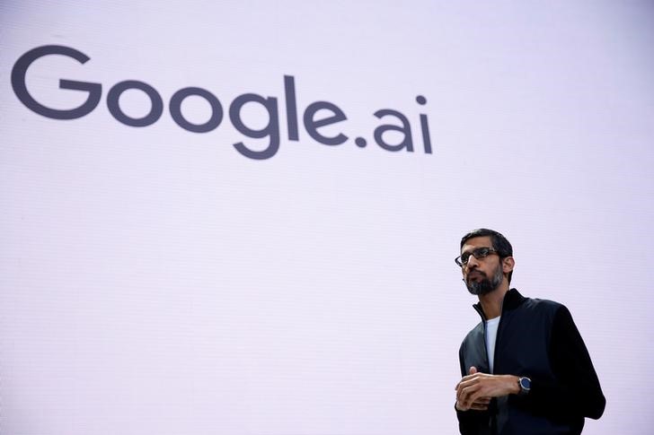 © Reuters. Presidente-executivo Sundar Pichai em conferência com desenvolvedores do Google em Mountain View, Estados Unidos