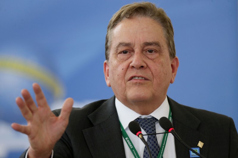 © Reuters. Presidente do Banco Nacional de Desenvolvimento Econômico e Social (BNDES), Paulo Rabello de Castro, durante cerimônia no Palácio do Planalto, em Brasília