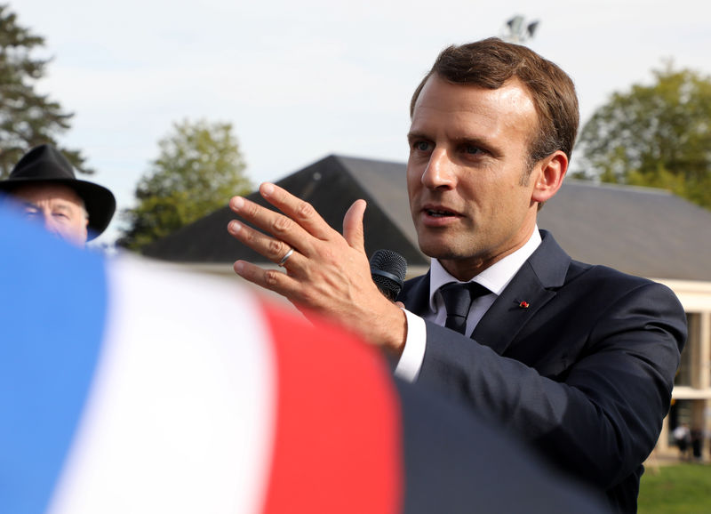 © Reuters. Macron participa de evento em Egletons, França