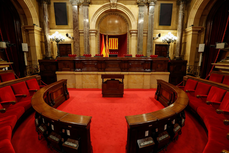 © Reuters. Vista do Parlamento da Catalunha em Barcelona