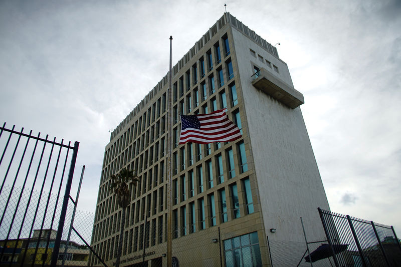 © Reuters. A view of the U.S. Embassy in Havana, Cuba