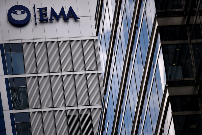 © Reuters. FILE PHOTO: The headquarters of the European Medicines Agency (EMA) is seen in London