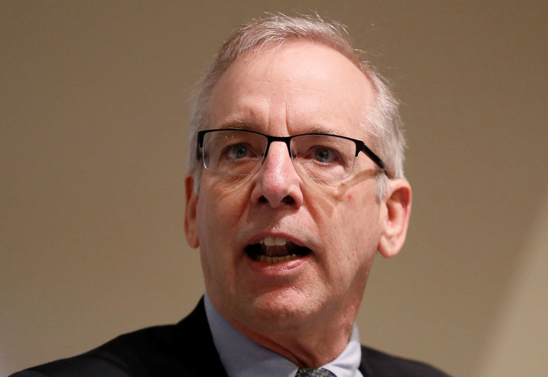 © Reuters. FILE PHOTO: William C. Dudley, President and Chief Executive Officer of the Federal Reserve Bank of New York speaks during a panel discussion at The Bank of England in London