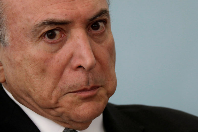 © Reuters. O presidente brasileiro Michel Temer durante evento no Palácio do Planalto, em Brasília