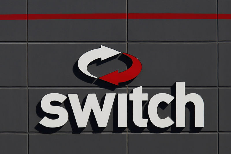 © Reuters. The Switch logo is pictured on a data center in Las Vegas