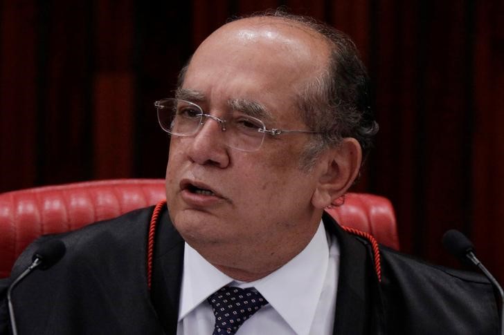 © Reuters. Gilmar Mendes durante sessão do TSE em Brasília