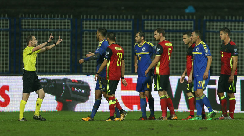 © Reuters. 2018 World Cup Qualifications - Europe - Bosnia and Herzegovina vs Belgium