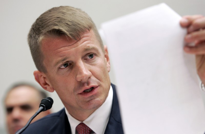 © Reuters. Blackwater Chief Executive Erik Prince testifies before the House Oversight and Government Reform Committee on security contracting in Iraq and Afghanistan on Capitol Hill in Washington