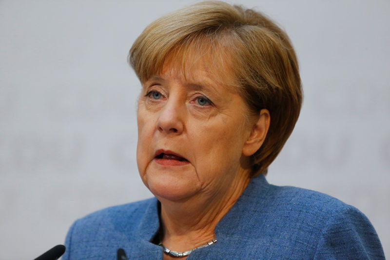 © Reuters. Chanceler da Alemanha, Angela Merkel, durante coletiva de imprensa, em Berlim