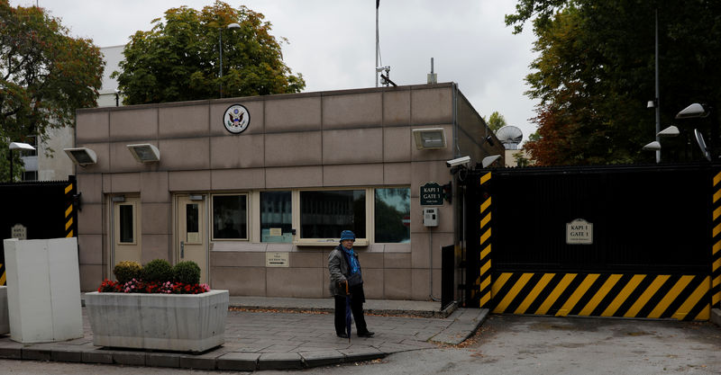 © Reuters. Entrada da embaixada dos EUA em Ancara