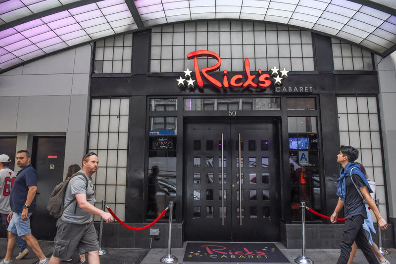 © Reuters. The exterior of Rick's Cabaret & Steakhouse is seen in New York City