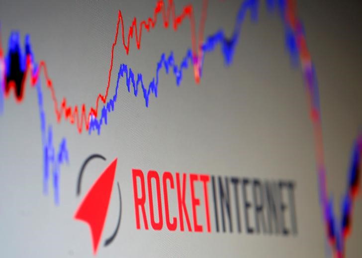 © Reuters. The logo of of Rocket Internet, a German venture capital group is pictured in illustration photo in Sarajevo