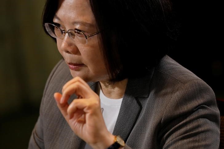 © Reuters. Presidente de Taiwan, Tsai Ing-wen, durante entrevista com a Reuters, em Taipei