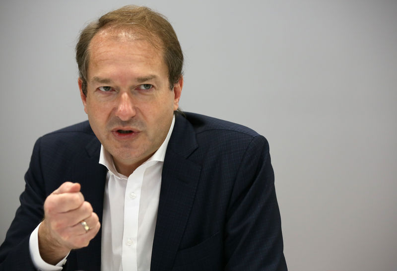 © Reuters. Parliamentary floor leader of the Christian Social Union (CSU) Alexander Dobrindt gives an interview in Berlin