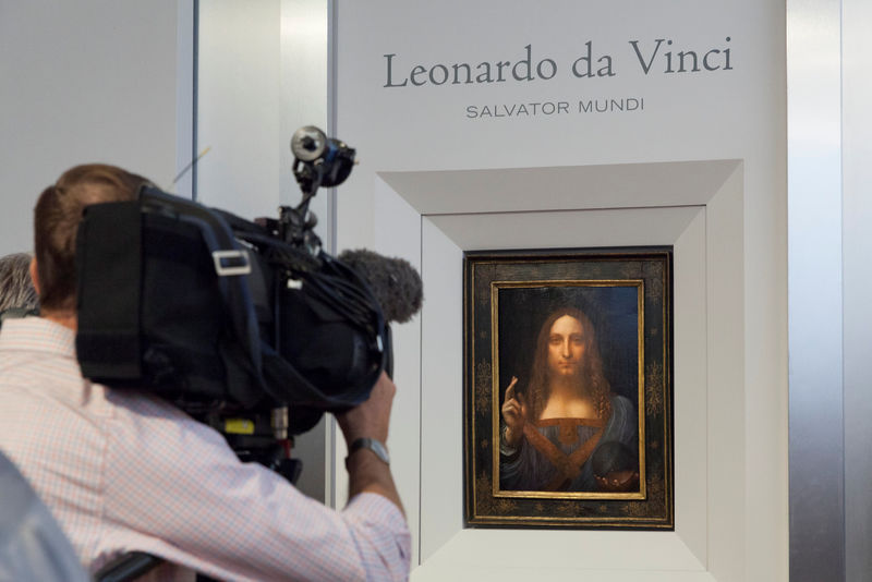 © Reuters. Christie’s New York image of Leonardo da Vinci painting Salvator Mundi