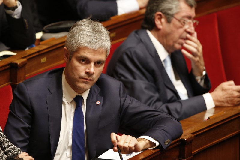 © Reuters. WAUQUIEZ PREND SES DISTANCES AVEC SENS COMMUN À PROPOS DU FN