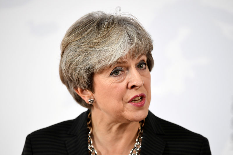 © Reuters. Primeira-ministra britânica, Theresa May, durante pronunciamento em Florença, na Itália