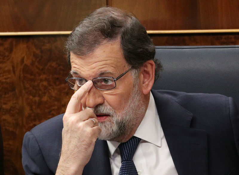 © Reuters. Rajoy, durante sessão do Parlamento