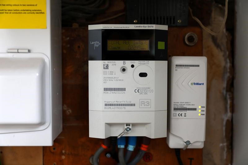 © Reuters. An electricity meter is seen in London