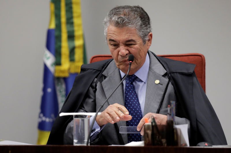 © Reuters. Ministro Marco Aurélio Mello durante sessão do STF