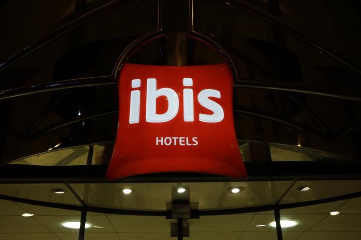 © Reuters. The exterior of an Ibis hotel in Paris