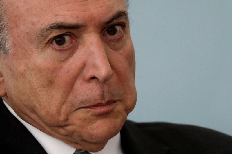 © Reuters. Foto de archivo del presidente de Brasil, Michel Temer, en un evento en Brasilia