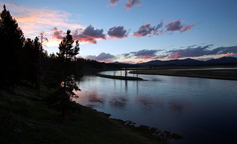 © Reuters. FILE PHOTO: The Yellowstone River winds through the Hayden Valley in Yellowstone National Park Wyoming