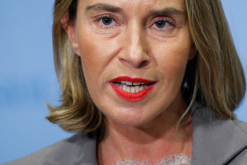 © Reuters. Federica Mogherini fala na sede da ONU em Nova York