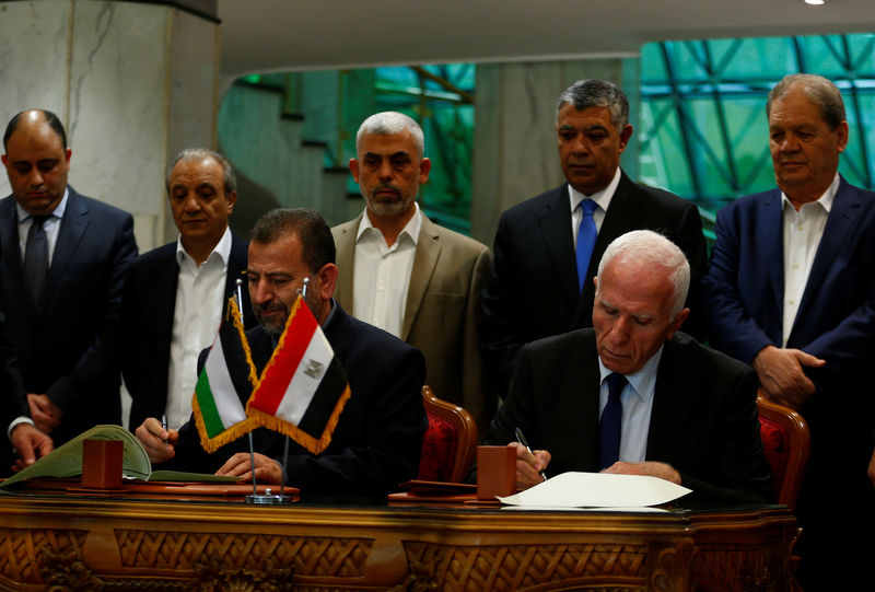 © Reuters. السعودية ترحب باتفاق المصالحة بين حماس وفتح