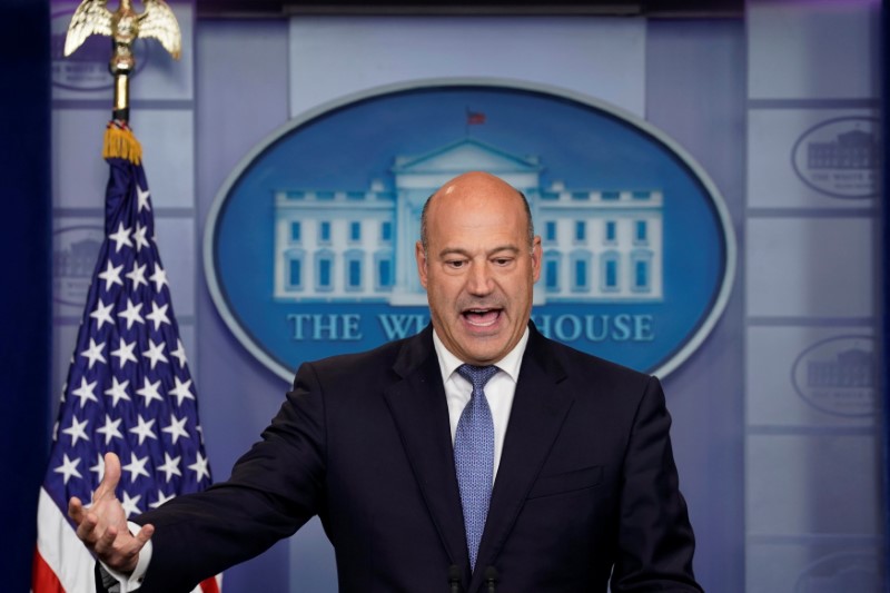 © Reuters. White House chief economic adviser Gary Cohn speaks during a press briefing