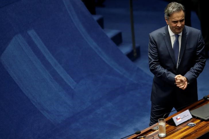 © Reuters. Senador Aécio Neves no Senado, em Brasília