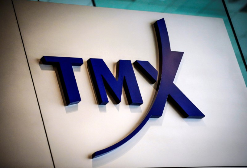 © Reuters. FILE PHOTO -  A TMX Group sign, the company that runs the Toronto Stock Exchange, is seen in Toronto