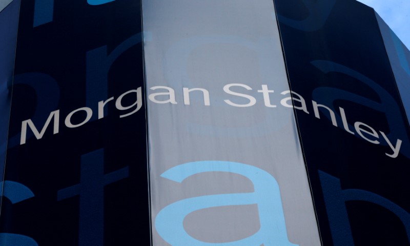 © Reuters. FILE PHOTO: Corporate logo of financial firm Morgan Stanley in New York, New York