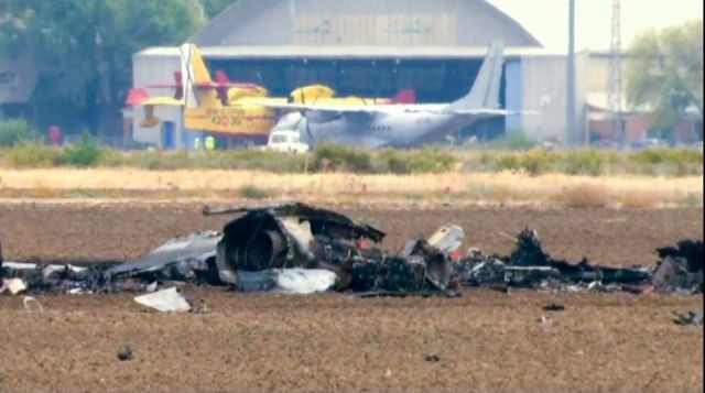 © Reuters. Muere el piloto de un F18 siniestrado en una base militar madrileña