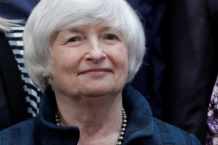 © Reuters. A chair do Federal Reserve, Janet Yellen, durante evento em Washington, EUA