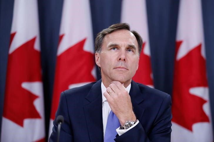 © Reuters. Canada's Finance Minister Bill Morneau takes part in a news conference in Ottawa