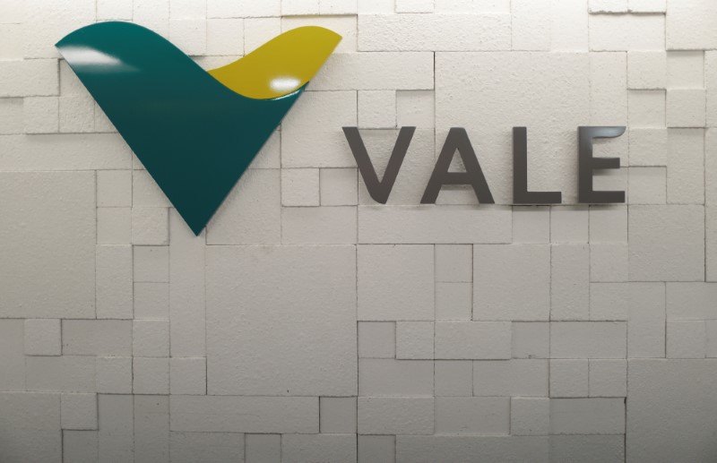 © Reuters. The logo of Vale SA is pictured in Rio de Janeiro