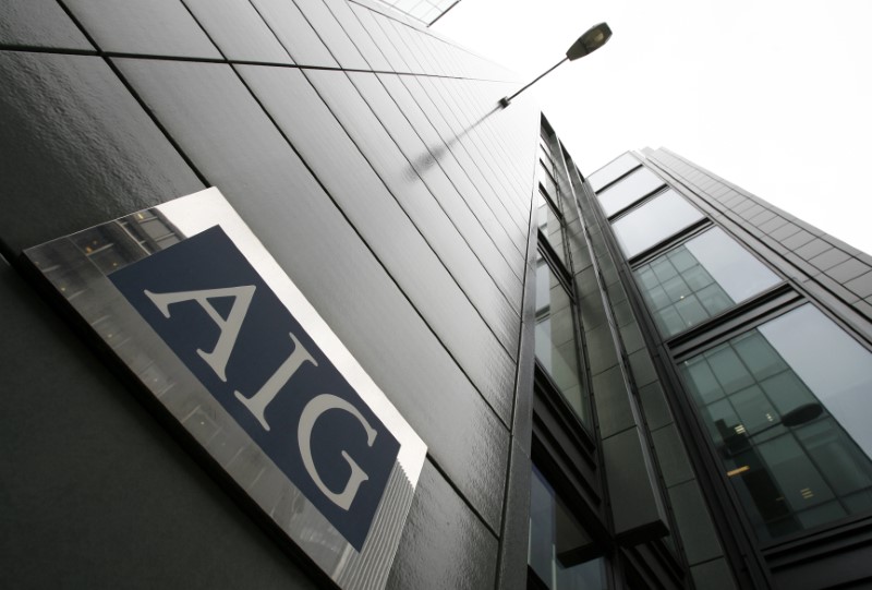 © Reuters. The AIG office building is seen in the City of London