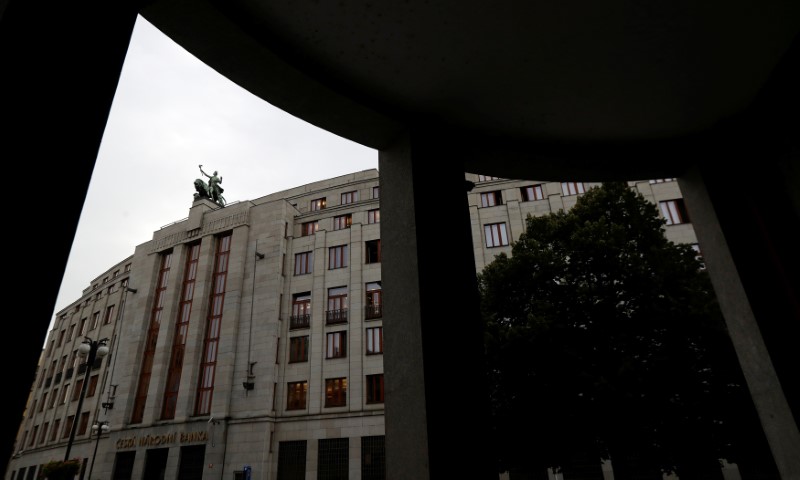 © Reuters. The Czech National Bank is seen in central Prague