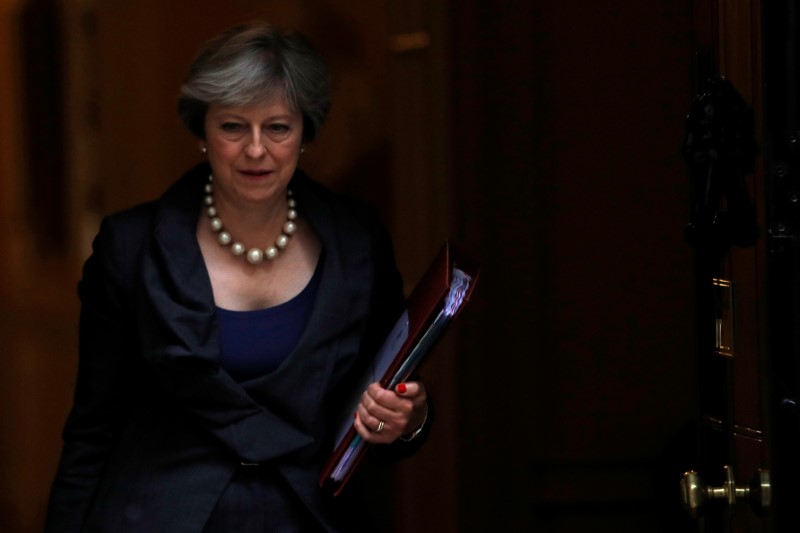 © Reuters. Primeira-ministra britânica, Theresa May, em Londres