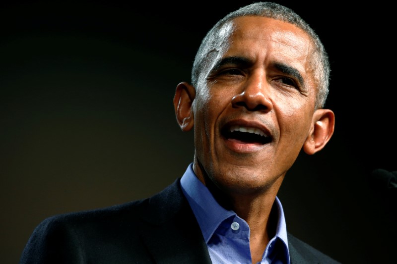 © Reuters. Ex-presidente dos Estados Unidos, Barack Obama, durante evento de campanha em Richmond, Virgínia