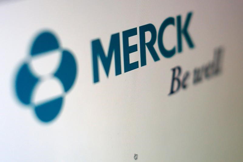 © Reuters. The logo of Merck is pictured in this illustration photograph  in Cardiff, California