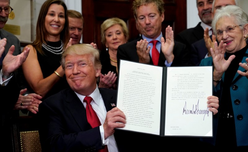 © Reuters. FILE PHOTO: Trump signs an Executive Order on healthcare at the White House in Washington