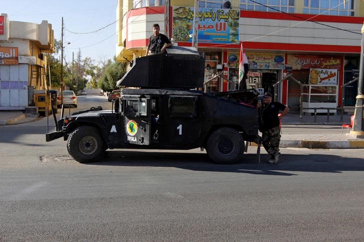 © Reuters. Veículo da polícia do Iraque é visto em Kirkuk