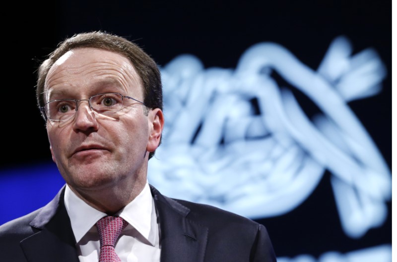 © Reuters. FILE PHOTO: Nestle CEO Schneider speaks during Nestle shareholders meeting in Lausanne