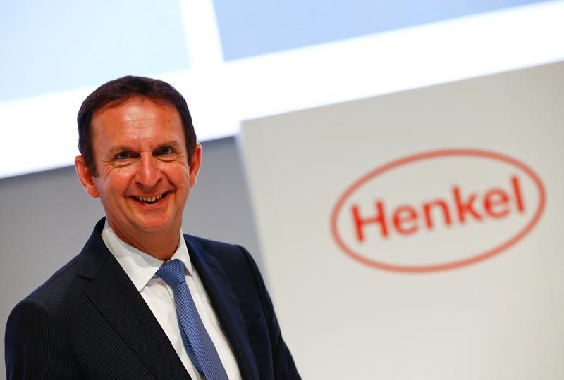 © Reuters. Henkel CEO Van Bylen is pictured at the company's AGM in Duesseldorf